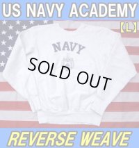 ＜US NAVY ACADEMY スウェットシャツ Lサイズ THE MIDSHIPMEN STORE リバースウィーブ USED＞