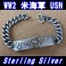 画像1: ＜WW2 米海軍/USN ID Sterling SILVER仕様 ブレスレット＞  (1)