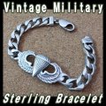 ＜ヴィンテージ JUMP WINGS 米陸軍空挺章 ブレスレット Sterling Silver仕様＞ 