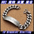 ＜ヴィンテージ WW2 実物 米軍 実名 ID ブレスレット Sterling Silver仕様＞ 