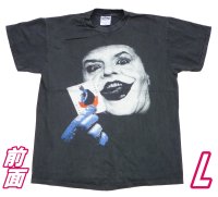 ＜映画バッドマン vs ジョーカー Tシャツ シングルステッチ仕様 ヴィンテージ加工 Lサイズ 未使用品＞