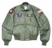 画像1: ＜映画トップガン2 撮影現場で着ていた幻のVFA-154 実物CWU-36/P フライトジャケット Sサイズ USED＞ (1)