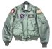 画像1: ＜映画トップガン2 撮影現場で着ていたVFA-154仕様再現 実物CWU-36/P フライトジャケット Lサイズ USED＞ (1)