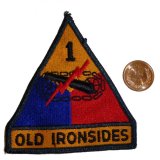 画像: ＜実物USEDパッチ 米陸軍第1機甲師団OLD IRONSIDES＞