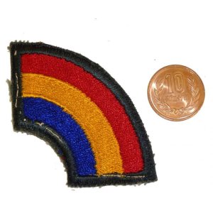 画像: ＜実物USEDカットエッジパッチ 米陸軍第42歩兵師団「レインボー」＞