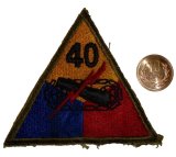 画像: ＜実物USEDカットエッジパッチ 米陸軍第40機甲師団＞