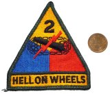 画像: ＜実物USEDパッチ 米陸軍第2機甲師団HELLON WHEELS＞