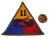 画像: ＜実物USEDカットエッジパッチ 米陸軍第11機甲師団＞