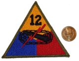 画像: ＜実物USEDカットエッジパッチ 米陸軍第12機甲師団＞