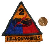 画像: ＜実物USEDパッチ 米陸軍第2機甲師団HELLON WHEELS＞