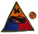 画像: ＜実物USEDカットエッジパッチ 米陸軍第14機甲師団＞