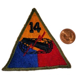 画像: ＜実物USEDカットエッジパッチ 米陸軍第14機甲師団＞