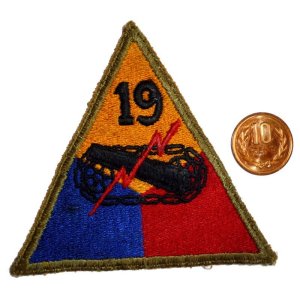 画像: ＜実物USEDカットエッジパッチ 米陸軍第19機甲師団＞