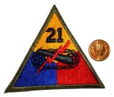 画像: ＜実物USEDカットエッジパッチ 米陸軍第21機甲師団＞