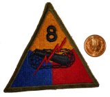 画像: ＜実物USEDカットエッジパッチ 米陸軍第8機甲師団＞