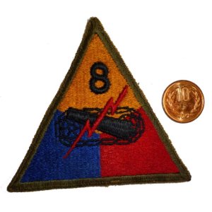 画像: ＜実物USEDカットエッジパッチ 米陸軍第8機甲師団＞