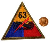 画像: ＜実物USEDカットエッジパッチ 米陸軍第63機甲師団＞