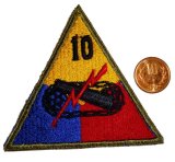 画像: ＜実物USEDカットエッジパッチ 米陸軍第10機甲師団＞