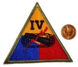 画像: ＜実物USEDカットエッジパッチ 米陸軍第4機甲軍団＞