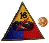 画像: ＜実物USEDカットエッジパッチ 米陸軍第16機甲師団＞
