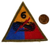 画像: ＜実物USEDカットエッジパッチ 米陸軍第6機甲師団＞