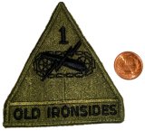 画像: ＜実物USEDパッチ 米陸軍第1機甲師団OLD IRONSIDERS＞