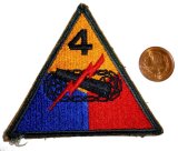 画像: ＜実物USEDカットエッジパッチ 米陸軍第4機甲師団＞