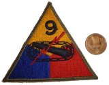 画像: ＜実物USEDカットエッジパッチ 米陸軍第9機甲師団＞