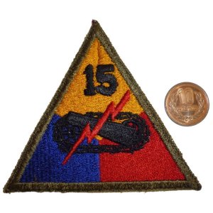 画像: ＜実物USEDカットエッジパッチ 米陸軍第15機甲師団＞