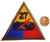 画像: ＜実物USEDカットエッジパッチ 米陸軍第27機甲師団＞