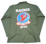 画像: ＜実物80S米軍シャツOG-507デッドストック 手振りミシン刺繍 TOP GUN MAVERICK柄＞