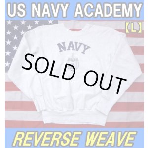 画像: ＜US NAVY ACADEMY スウェットシャツ Lサイズ THE MIDSHIPMEN STORE リバースウィーブ USED＞
