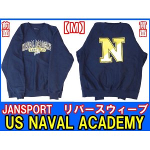 画像: ＜US NAVAL ACADEMY スウェットシャツ Mサイズ JANSPORT リバースウィーブ USED＞