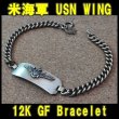 画像1: ＜ヴィンテージ WW2 米海軍/USNWING 12K GF ブレスレット＞ 