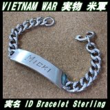 画像: ＜ヴィンテージ ベトナム戦争 実物 米軍 実名 ID ブレスレット Sterling Silver仕様＞ 