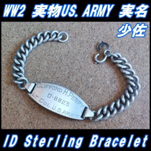 画像: ＜ヴィンテージ 実物 WW2 実名 U.S.ARMY 少佐 ID ブレスレット Sterling Silver仕様＞ 