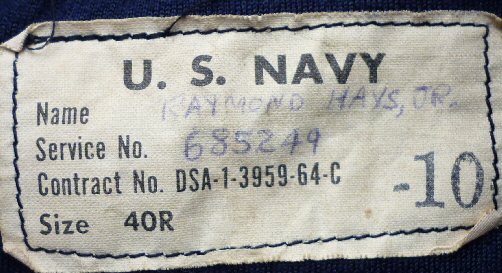 画像: ＜実物米海軍デッキジャケット 1964年 40R USED＞ 