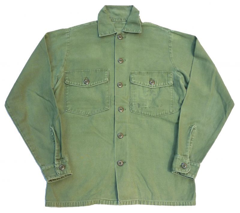 画像: ＜実物ベトナム戦争期米軍USEDシャツベース　スカシャツ　手振りミシン刺繍　WW2柄＞