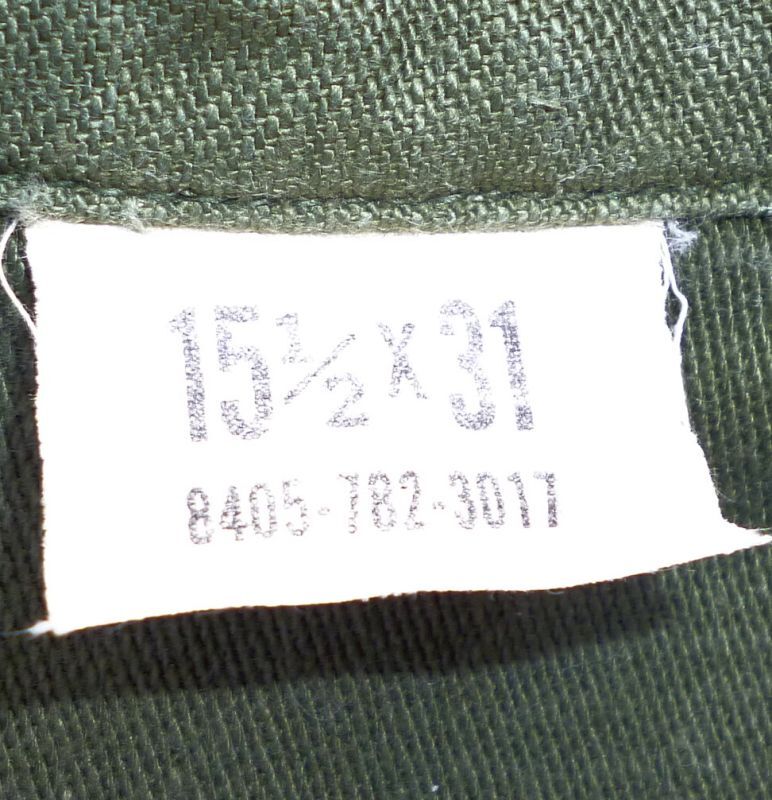 実物 ベトナム戦争期 OG-107 ユーティリティーシャツ 15 1/2 x 33 USED