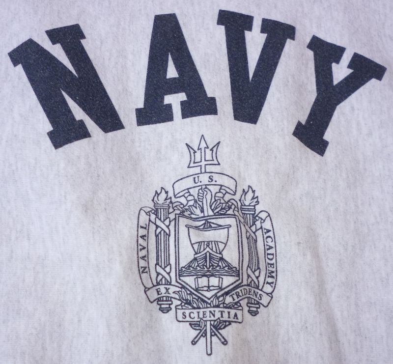 画像: ＜US NAVY ACADEMY スウェットシャツ Sサイズ Champion リバースウィーブ USED＞