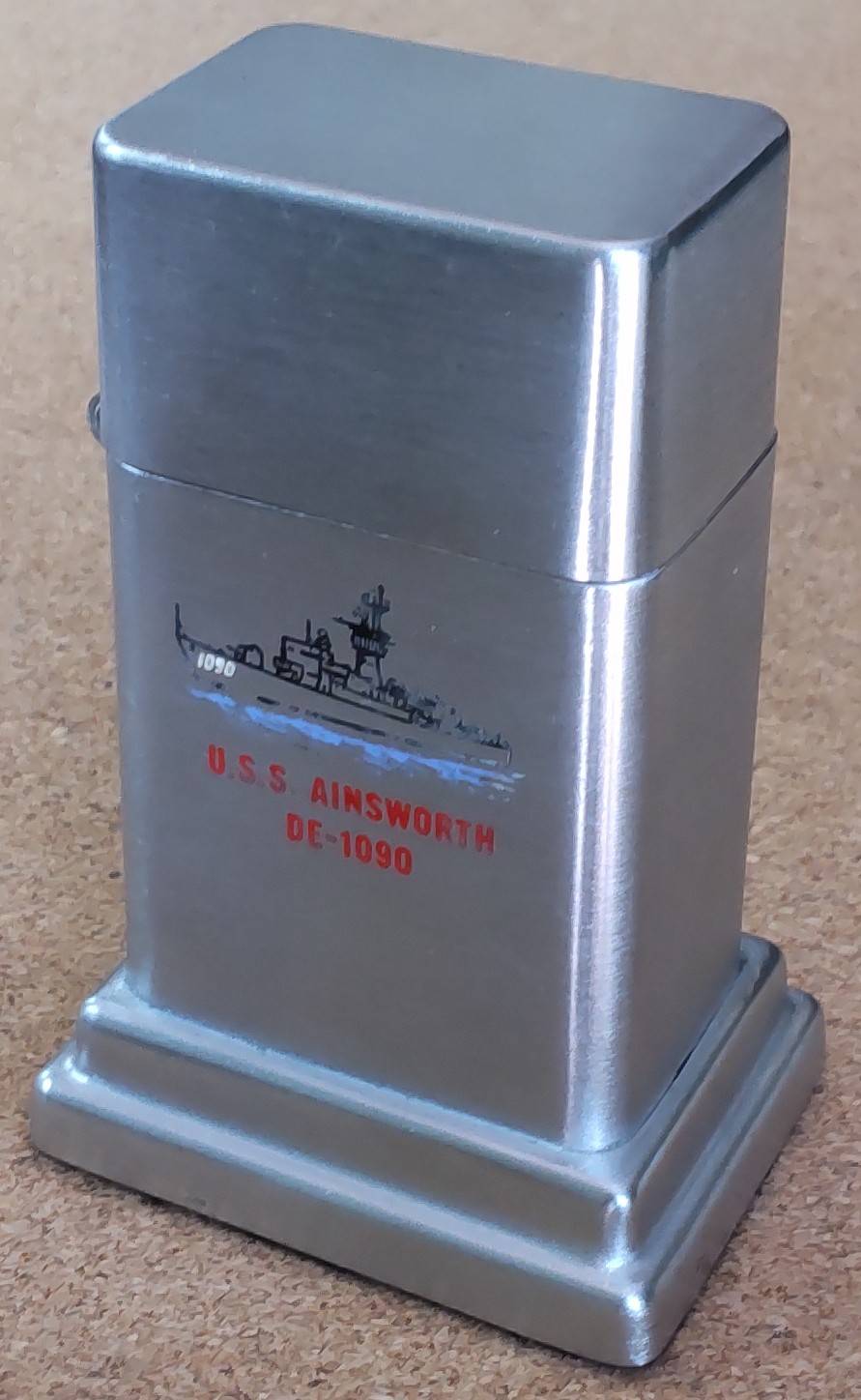 ZIPPO ■USS DE-1090 ノックス級フリゲート 海上護衛艦 エインズワース ZIPPO 卓上型ライター バークロフト USED■