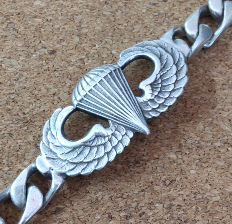 画像: ＜ヴィンテージ JUMP WINGS 米陸軍空挺章 ブレスレット Sterling Silver仕様＞ 