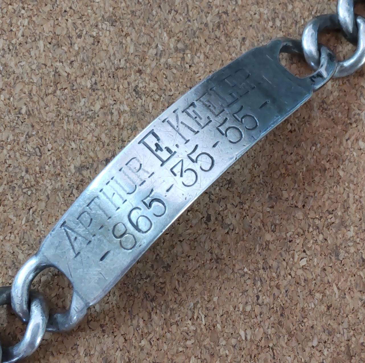 画像: ＜ヴィンテージ 実物 WW2 米軍 実名 ID ブレスレット Sterling Silver仕様＞ 