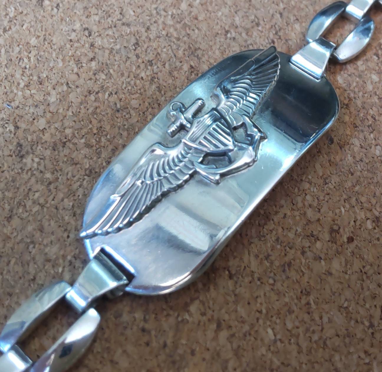 画像: ＜ヴィンテージ WW2 米海軍/USN ID Sterling SILVER仕様 ブレスレット＞ 